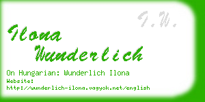 ilona wunderlich business card